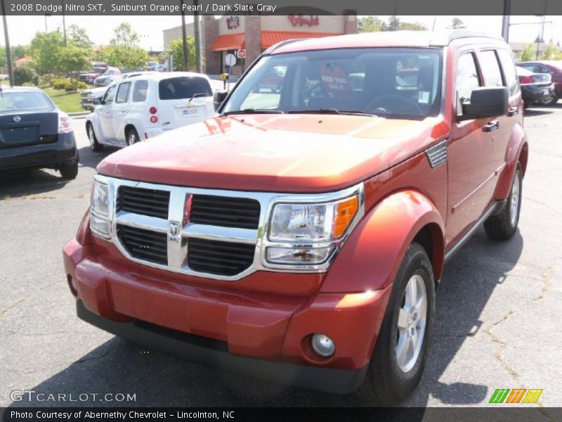 Sunburst Orange Pearl / Dark Slate Gray 2008 Dodge Nitro SXT