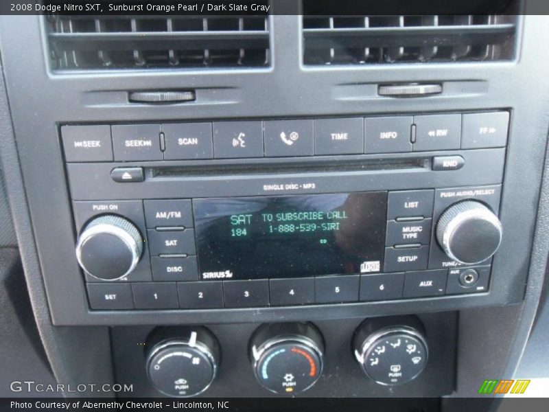 Sunburst Orange Pearl / Dark Slate Gray 2008 Dodge Nitro SXT