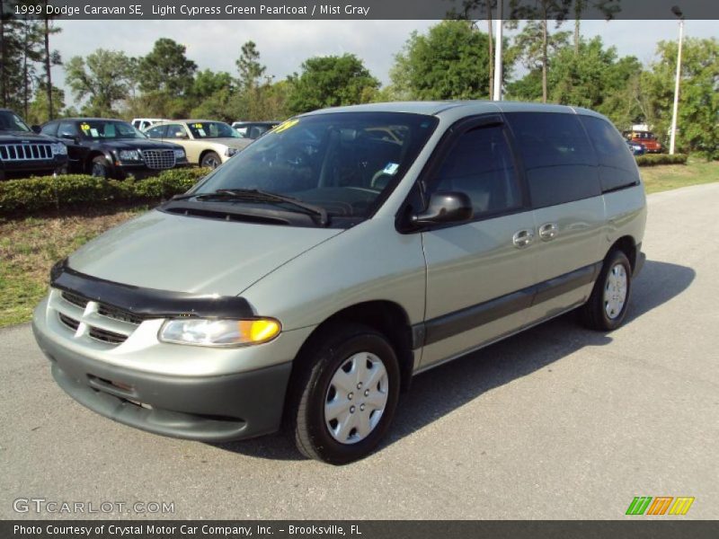 Light Cypress Green Pearlcoat / Mist Gray 1999 Dodge Caravan SE
