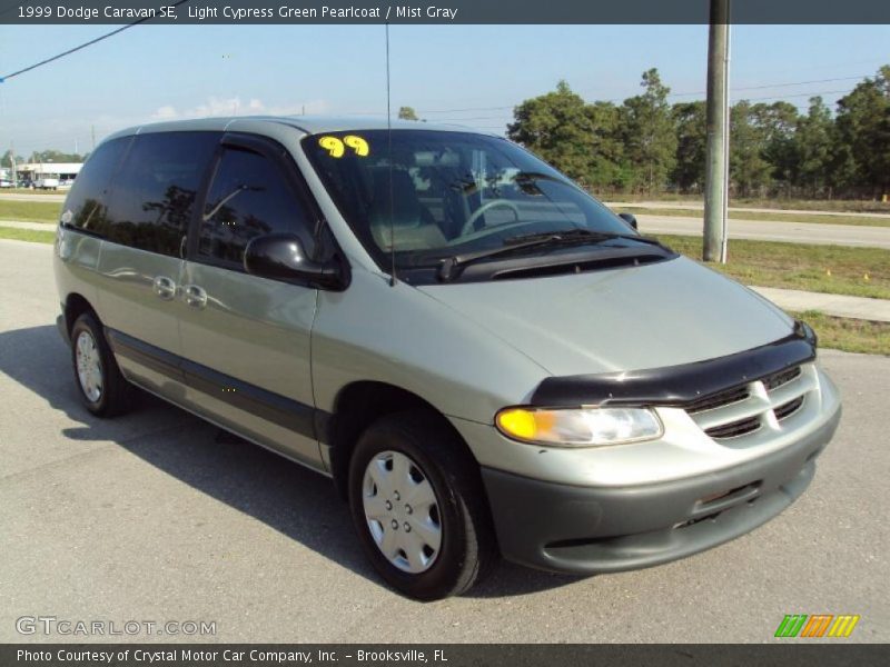 Light Cypress Green Pearlcoat / Mist Gray 1999 Dodge Caravan SE