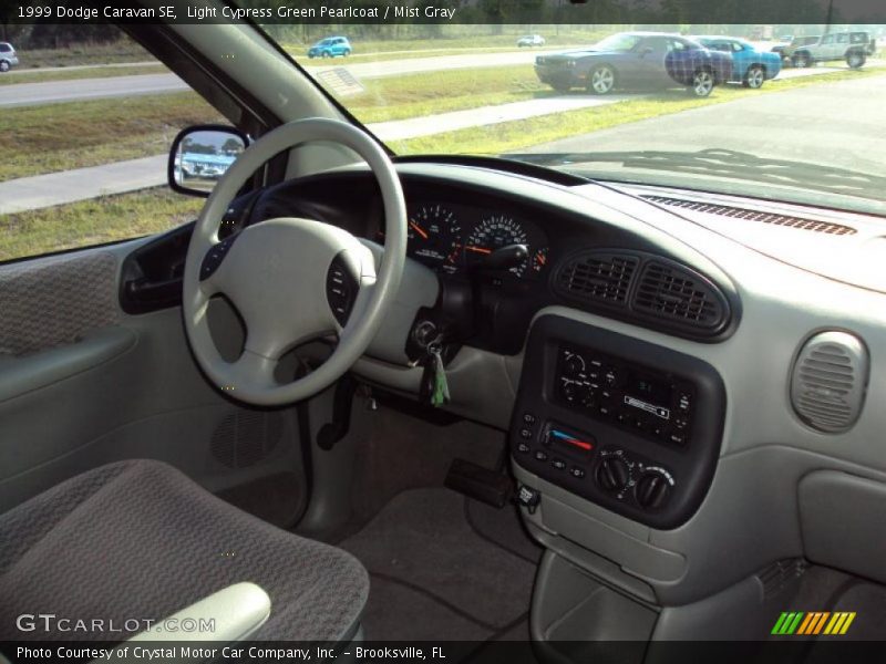 Light Cypress Green Pearlcoat / Mist Gray 1999 Dodge Caravan SE