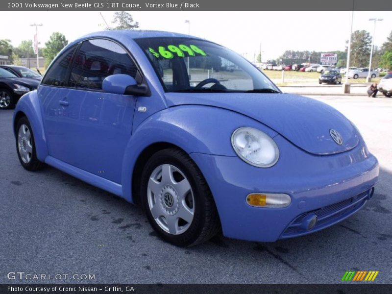 Vortex Blue / Black 2001 Volkswagen New Beetle GLS 1.8T Coupe