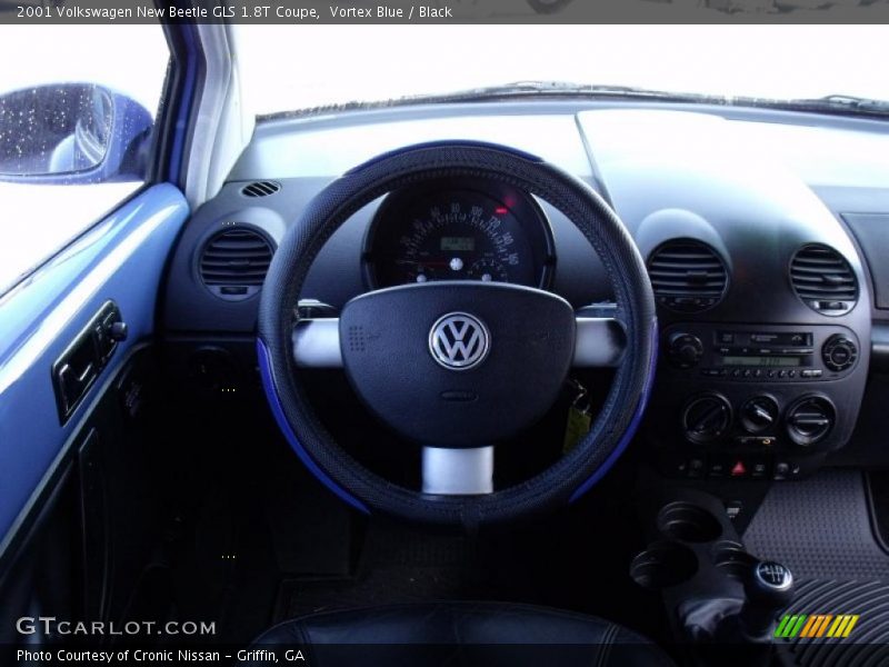 Vortex Blue / Black 2001 Volkswagen New Beetle GLS 1.8T Coupe