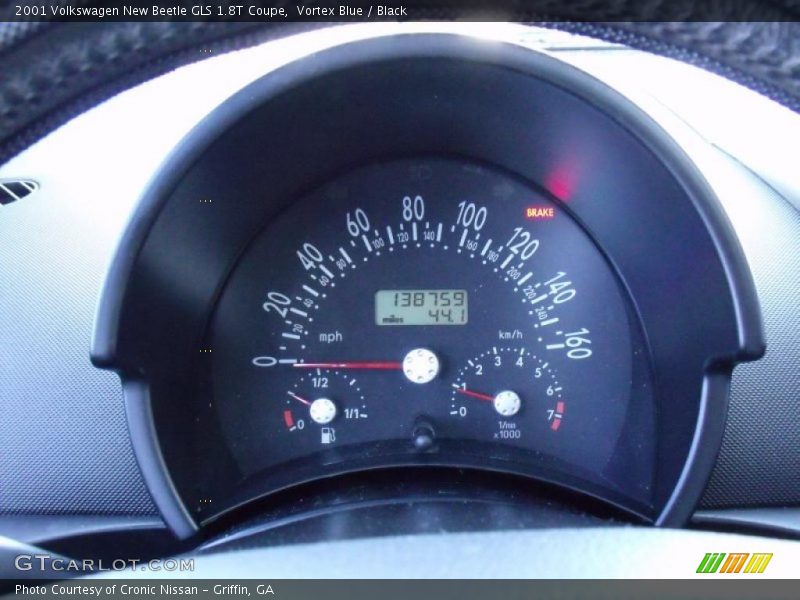 Vortex Blue / Black 2001 Volkswagen New Beetle GLS 1.8T Coupe