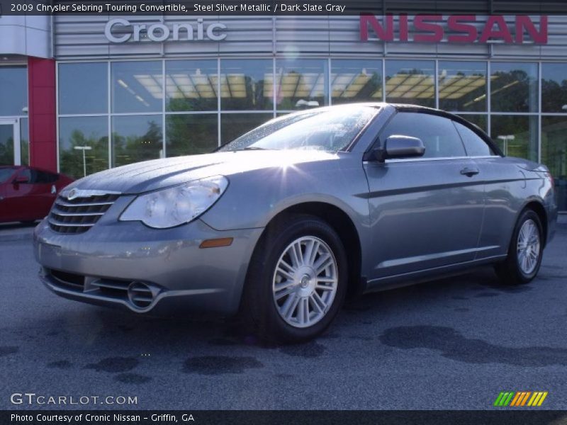 Steel Silver Metallic / Dark Slate Gray 2009 Chrysler Sebring Touring Convertible