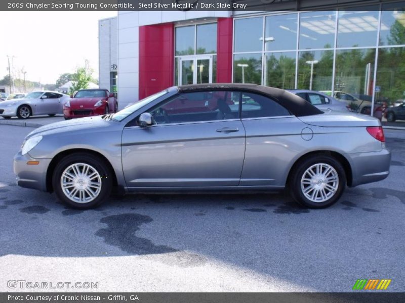 Steel Silver Metallic / Dark Slate Gray 2009 Chrysler Sebring Touring Convertible