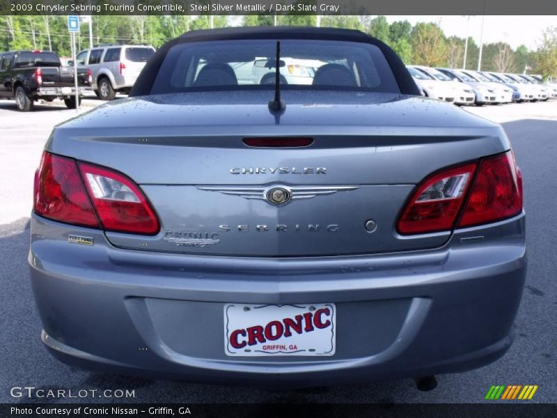Steel Silver Metallic / Dark Slate Gray 2009 Chrysler Sebring Touring Convertible