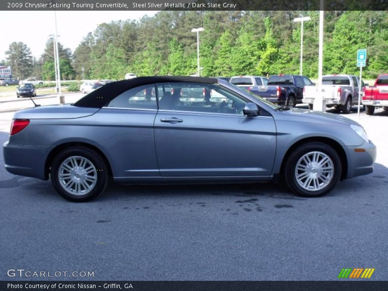 Steel Silver Metallic / Dark Slate Gray 2009 Chrysler Sebring Touring Convertible