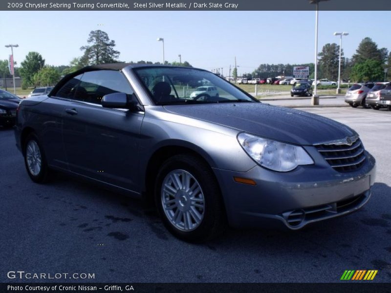 Steel Silver Metallic / Dark Slate Gray 2009 Chrysler Sebring Touring Convertible