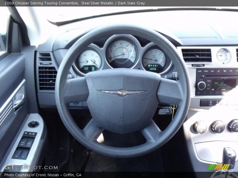 Steel Silver Metallic / Dark Slate Gray 2009 Chrysler Sebring Touring Convertible