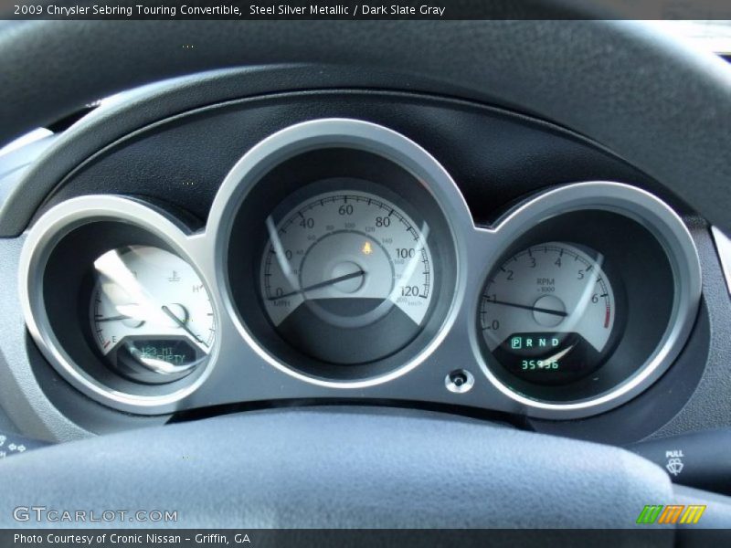 Steel Silver Metallic / Dark Slate Gray 2009 Chrysler Sebring Touring Convertible