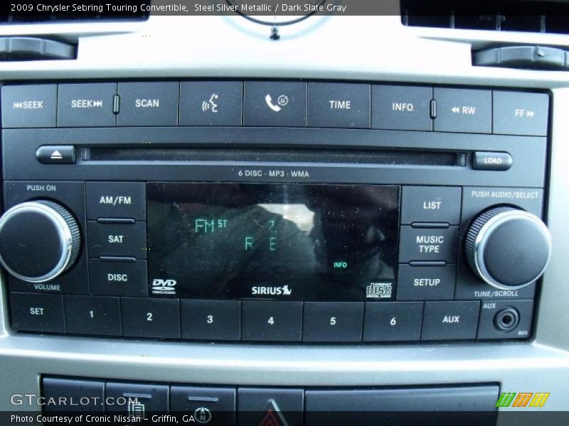 Steel Silver Metallic / Dark Slate Gray 2009 Chrysler Sebring Touring Convertible