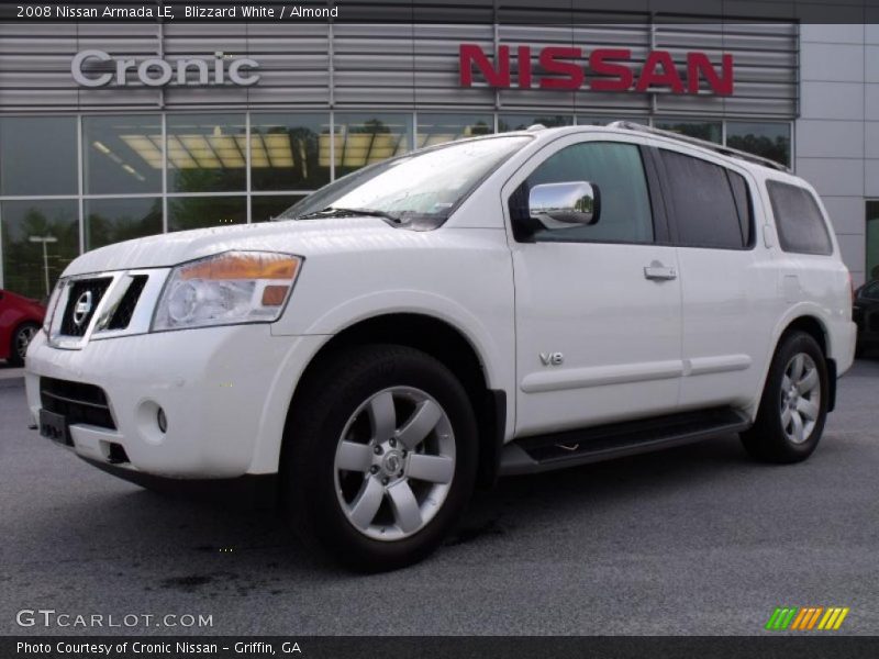 Blizzard White / Almond 2008 Nissan Armada LE