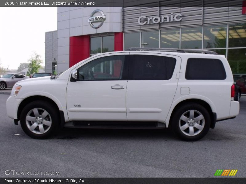 Blizzard White / Almond 2008 Nissan Armada LE