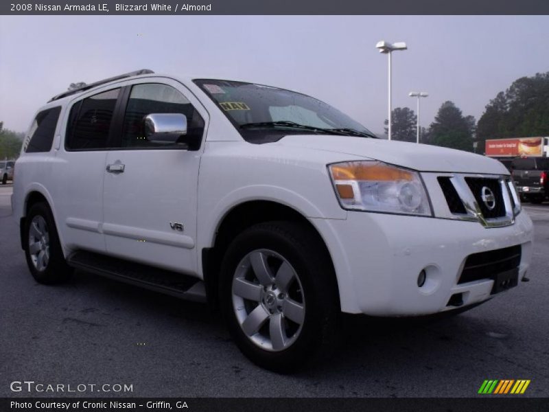 Blizzard White / Almond 2008 Nissan Armada LE