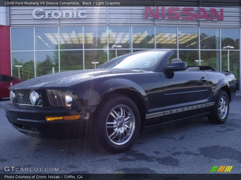 Black / Light Graphite 2008 Ford Mustang V6 Deluxe Convertible
