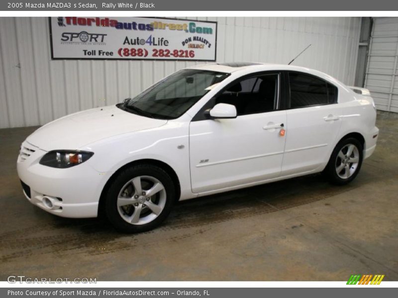 Rally White / Black 2005 Mazda MAZDA3 s Sedan