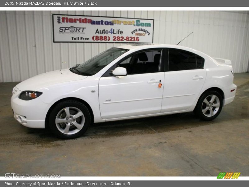Rally White / Black 2005 Mazda MAZDA3 s Sedan