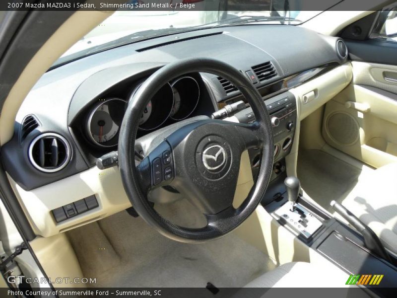 Shimmering Sand Metallic / Beige 2007 Mazda MAZDA3 i Sedan