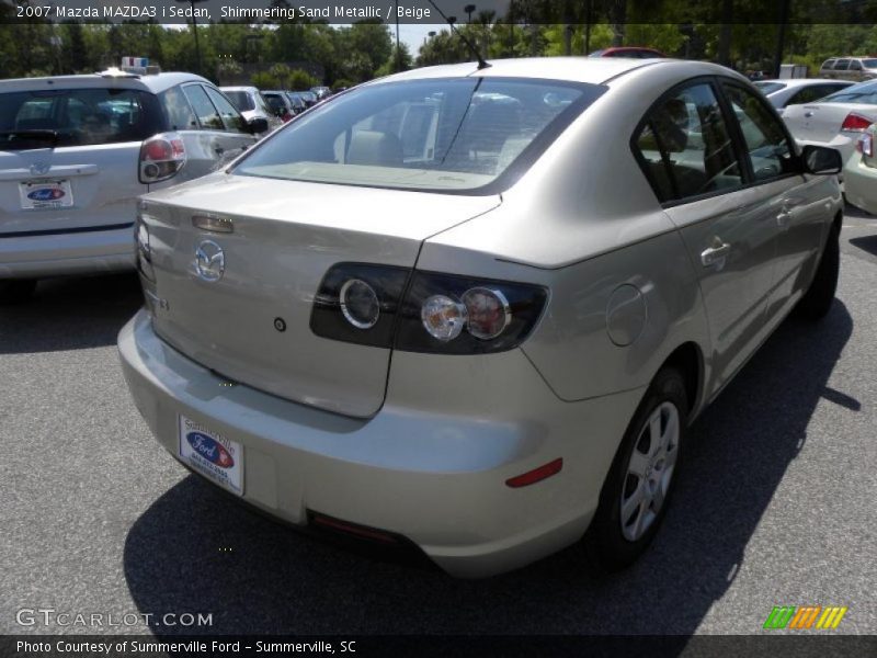 Shimmering Sand Metallic / Beige 2007 Mazda MAZDA3 i Sedan