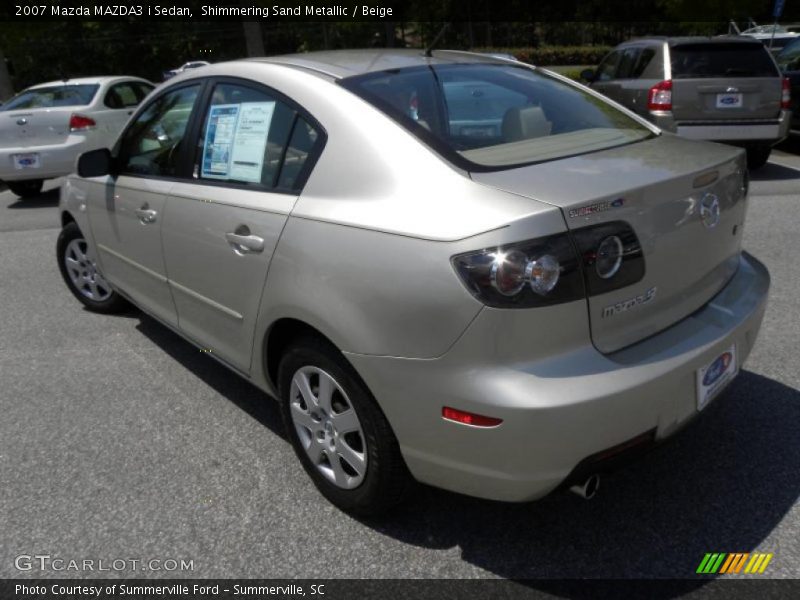 Shimmering Sand Metallic / Beige 2007 Mazda MAZDA3 i Sedan