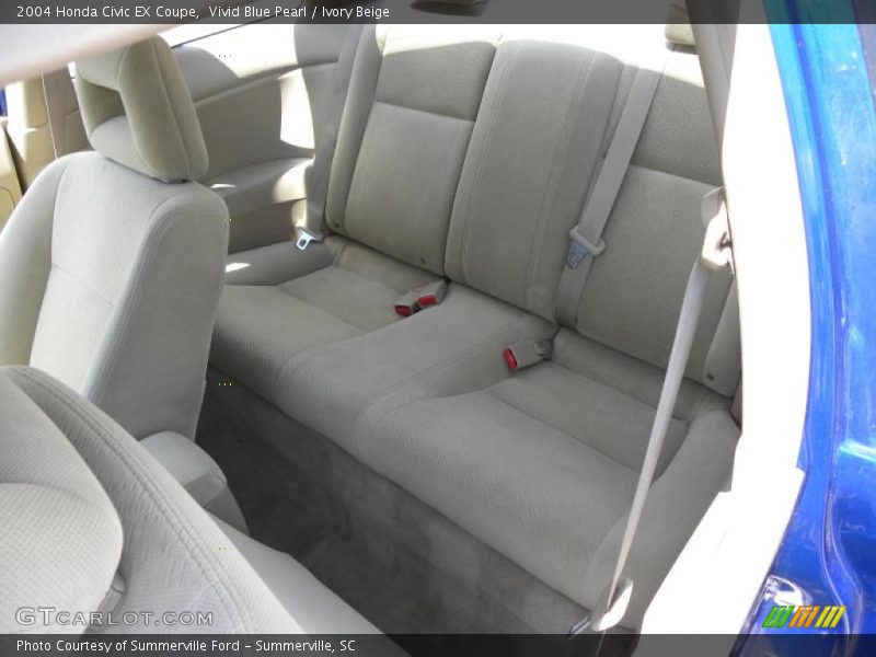 Vivid Blue Pearl / Ivory Beige 2004 Honda Civic EX Coupe