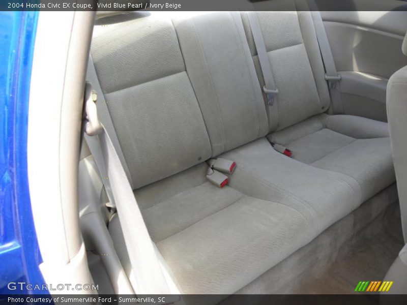 Vivid Blue Pearl / Ivory Beige 2004 Honda Civic EX Coupe