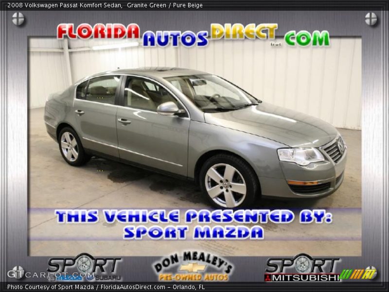 Granite Green / Pure Beige 2008 Volkswagen Passat Komfort Sedan