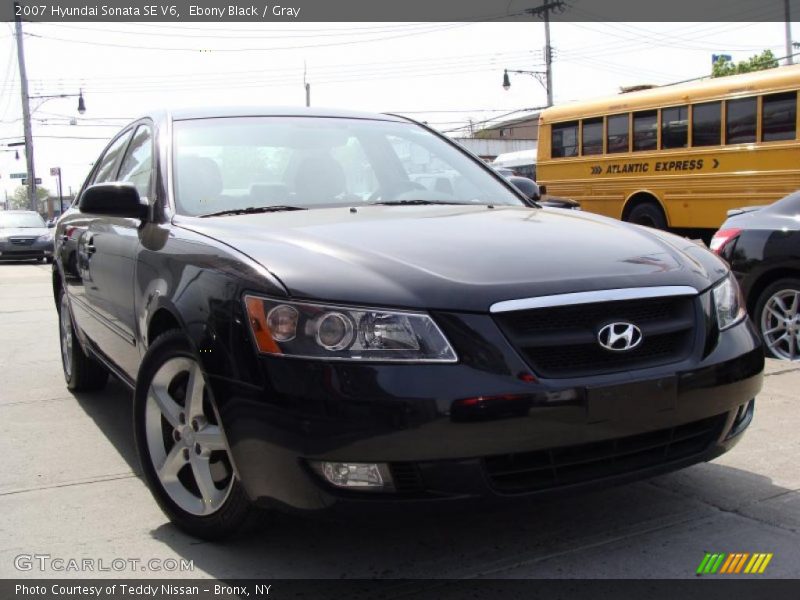 Ebony Black / Gray 2007 Hyundai Sonata SE V6