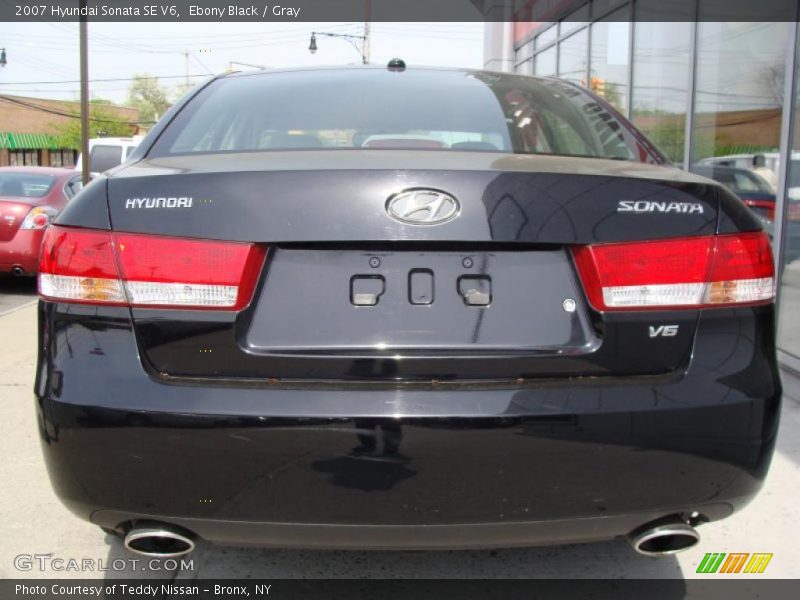 Ebony Black / Gray 2007 Hyundai Sonata SE V6