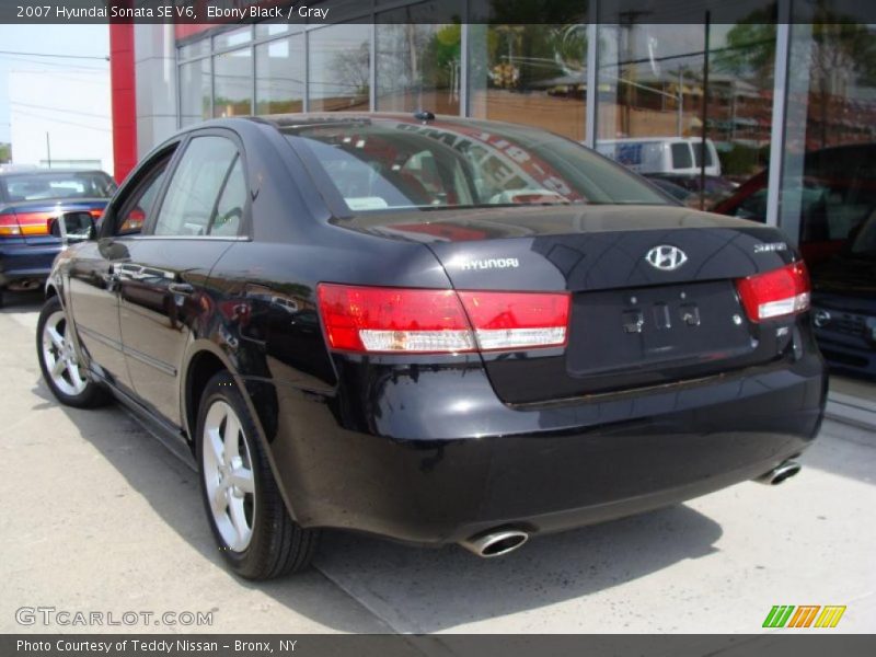 Ebony Black / Gray 2007 Hyundai Sonata SE V6