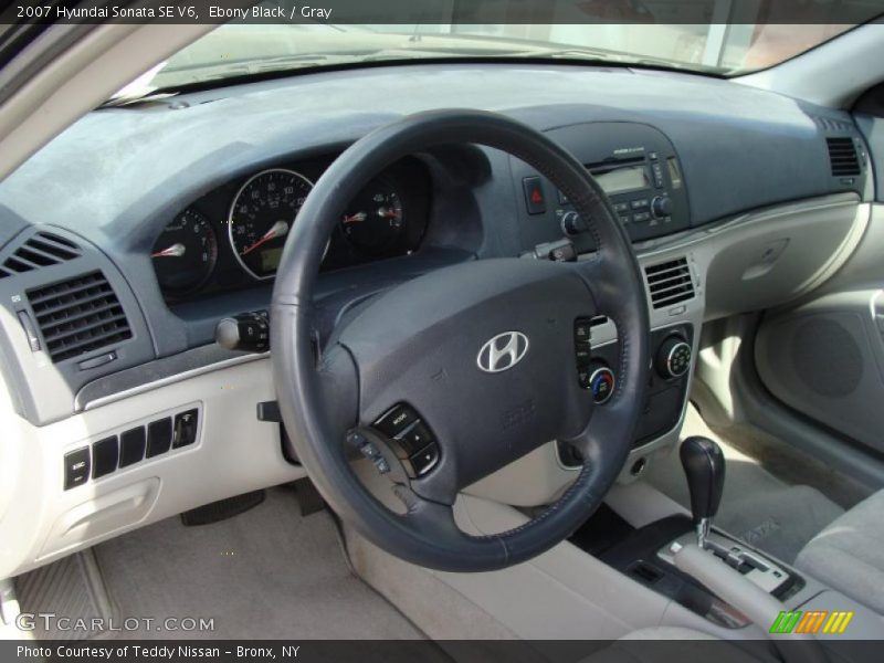 Ebony Black / Gray 2007 Hyundai Sonata SE V6