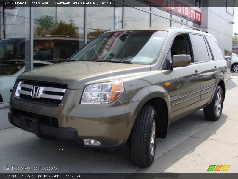 Aberdeen Green Metallic / Saddle 2007 Honda Pilot EX 4WD