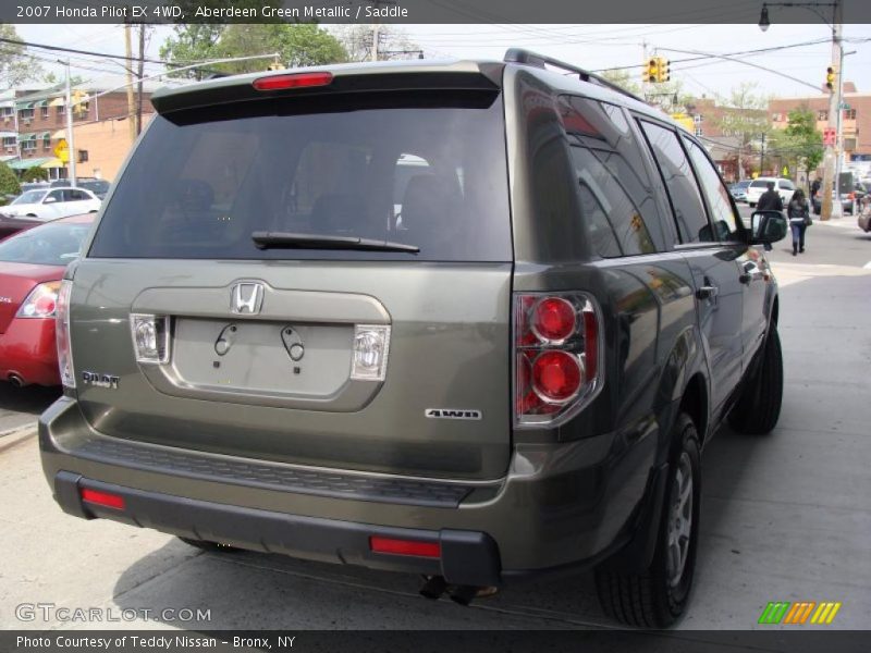 Aberdeen Green Metallic / Saddle 2007 Honda Pilot EX 4WD