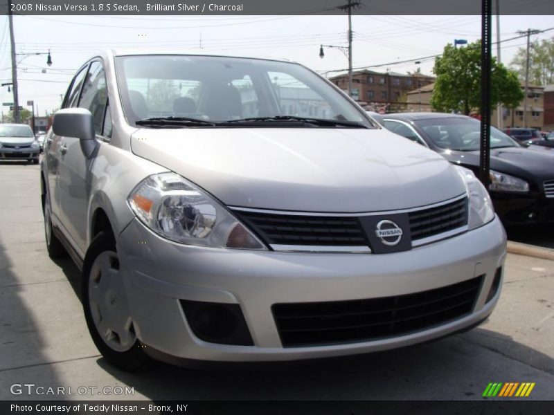 Brilliant Silver / Charcoal 2008 Nissan Versa 1.8 S Sedan