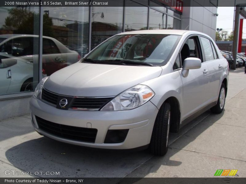 Brilliant Silver / Charcoal 2008 Nissan Versa 1.8 S Sedan