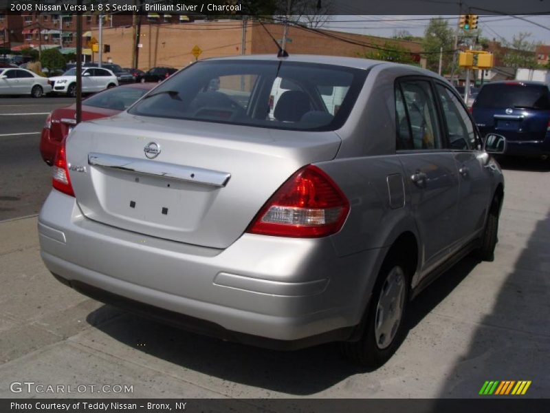 Brilliant Silver / Charcoal 2008 Nissan Versa 1.8 S Sedan