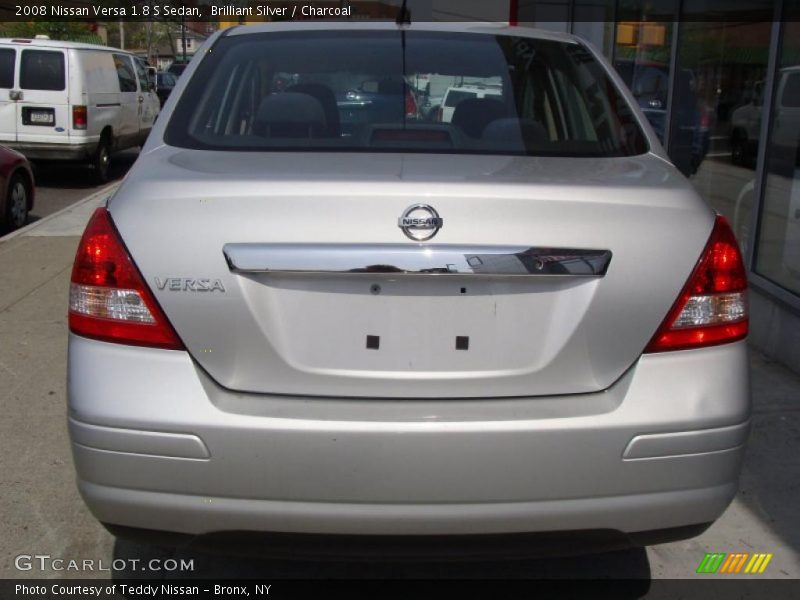 Brilliant Silver / Charcoal 2008 Nissan Versa 1.8 S Sedan