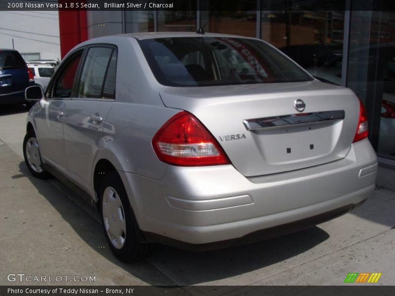Brilliant Silver / Charcoal 2008 Nissan Versa 1.8 S Sedan