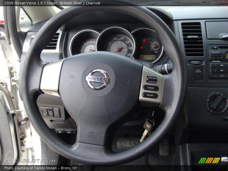 Brilliant Silver / Charcoal 2008 Nissan Versa 1.8 S Sedan