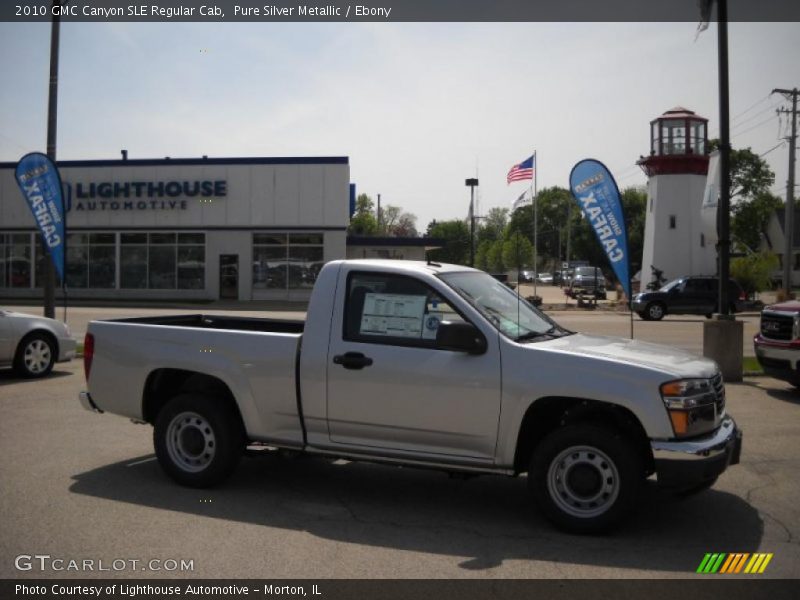 Pure Silver Metallic / Ebony 2010 GMC Canyon SLE Regular Cab