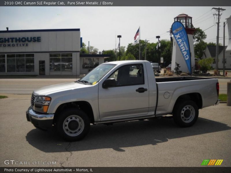 Pure Silver Metallic / Ebony 2010 GMC Canyon SLE Regular Cab