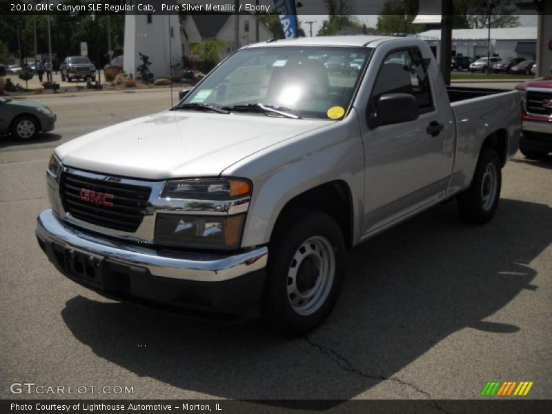 Pure Silver Metallic / Ebony 2010 GMC Canyon SLE Regular Cab