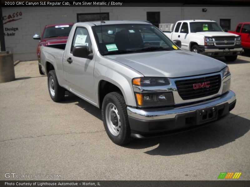 Pure Silver Metallic / Ebony 2010 GMC Canyon SLE Regular Cab