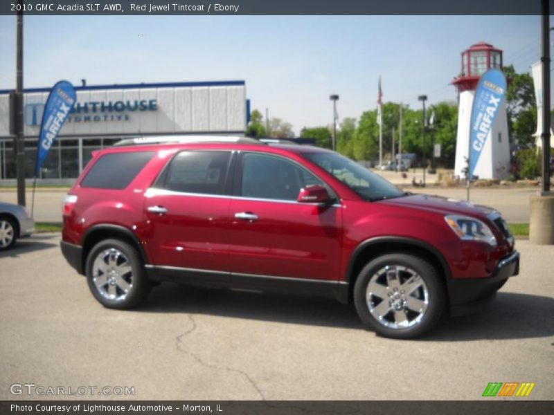 Red Jewel Tintcoat / Ebony 2010 GMC Acadia SLT AWD