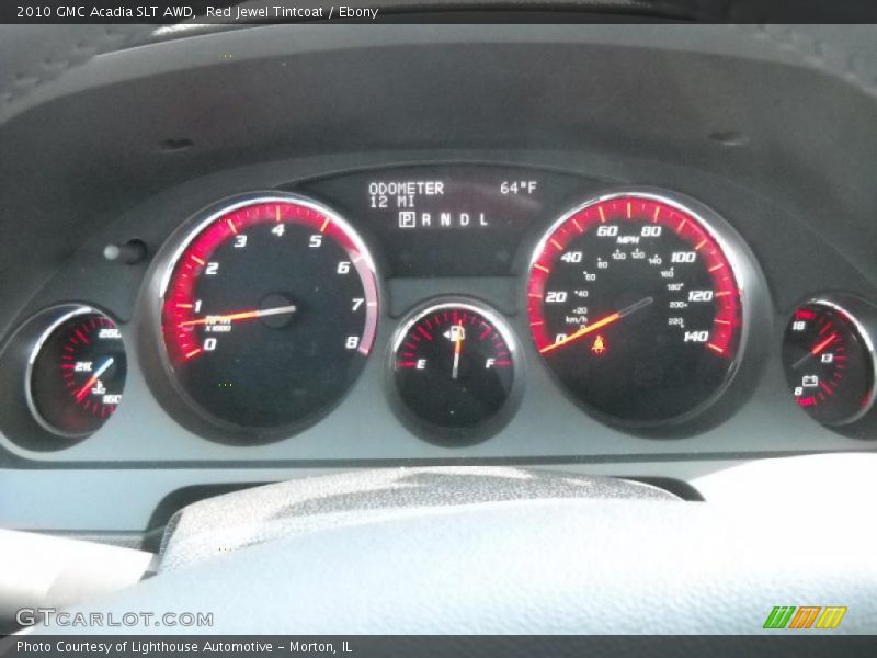 Red Jewel Tintcoat / Ebony 2010 GMC Acadia SLT AWD