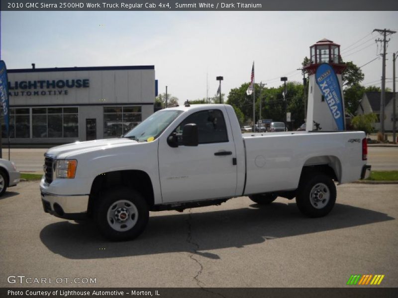 Summit White / Dark Titanium 2010 GMC Sierra 2500HD Work Truck Regular Cab 4x4