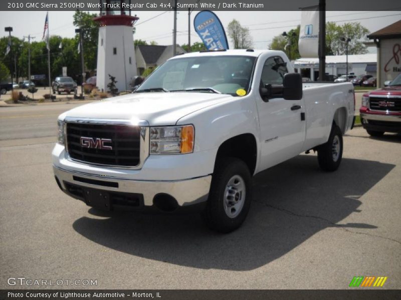 Summit White / Dark Titanium 2010 GMC Sierra 2500HD Work Truck Regular Cab 4x4