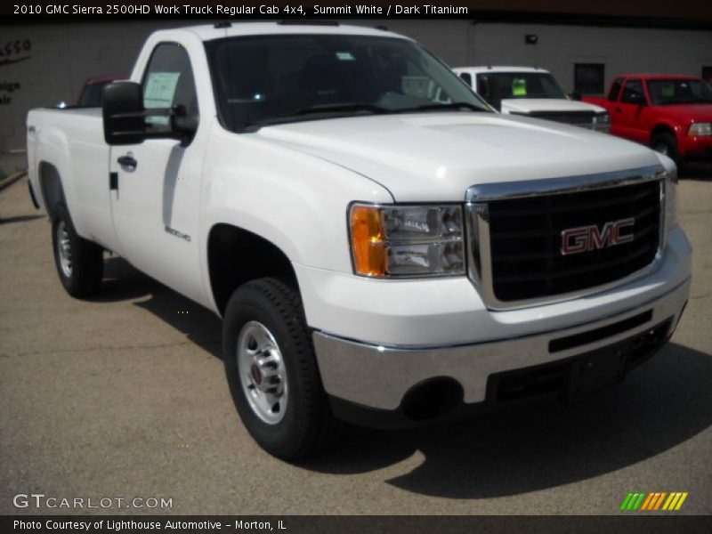 Summit White / Dark Titanium 2010 GMC Sierra 2500HD Work Truck Regular Cab 4x4