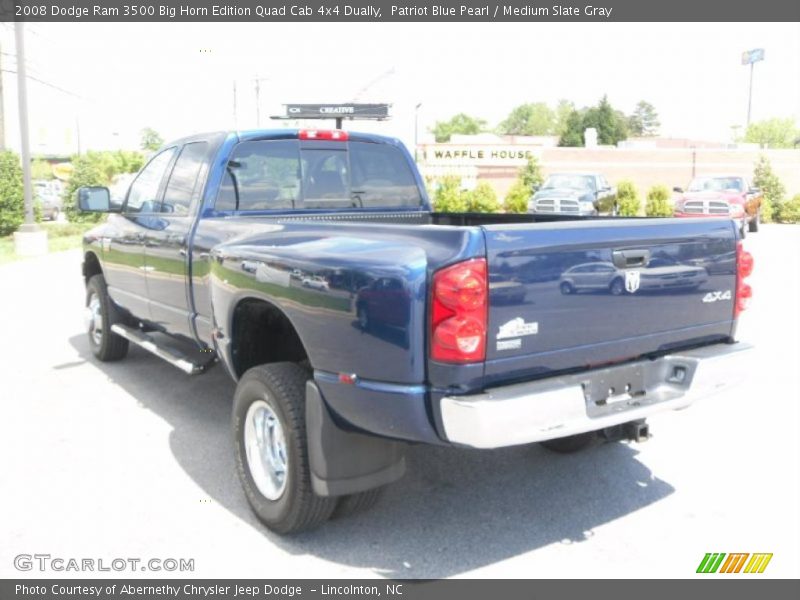 Patriot Blue Pearl / Medium Slate Gray 2008 Dodge Ram 3500 Big Horn Edition Quad Cab 4x4 Dually